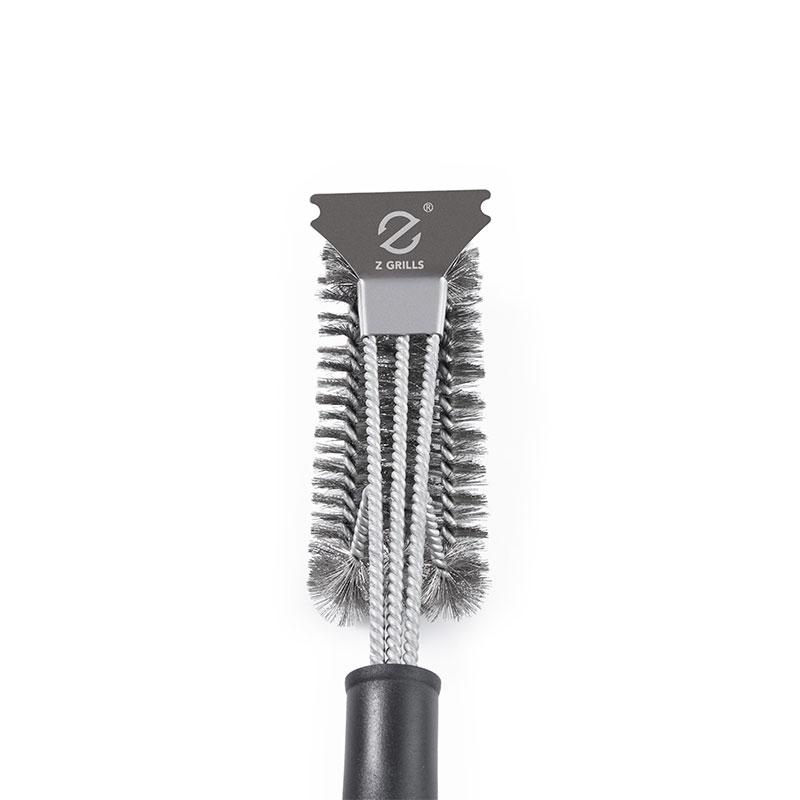 Stainless Steel Grill Cleaning Brush With Scraper 